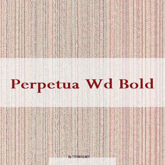 Perpetua Wd Bold example